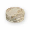 Onderzetters voor glazen Ø10cm - marmer - beige