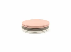Onderzetters voor glazen Ø10cm - silicone - multicolor - set van 6