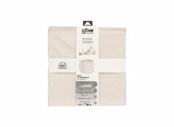 Opbergbox 31x31cm - bouclé - wit