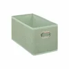 Opbergbox 31x15cm - stof - saliegroen