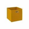 Opbergbox 31x31x31cm mosterd