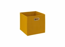 Opbergbox 31x31x31cm mosterd