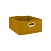 Opbergbox 31x31x15cm mosterd