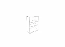 Opbergkast Capo 90x40x112cm - melamine - golden oak