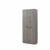 Opbergkast Pronto 2 90x216x40cm - melamine - sherman grijs