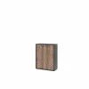 Opbergkast Pronto 90x40x112cm - melamine - bruin & zwart