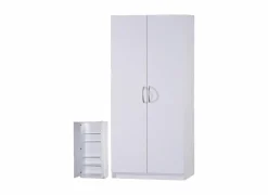 Opbergkast 80x40x180cm - decor - snow white