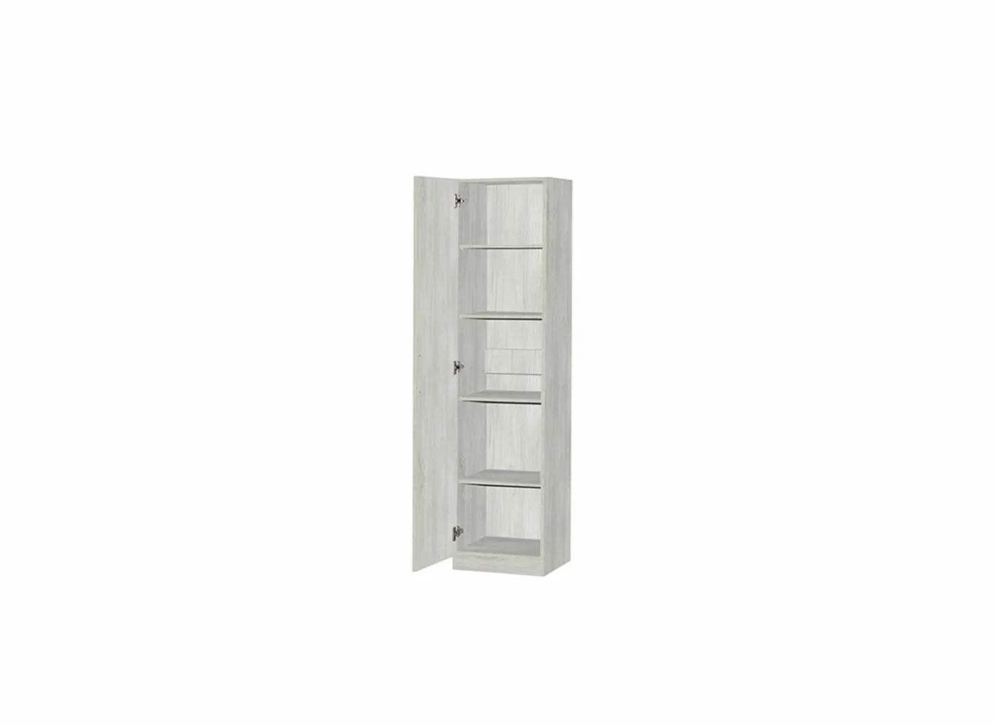Opbergkast 40x40x180cm - decor - witte eik