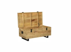 Opbergkoffer Josh 120x60x50cm - mango massief - naturel