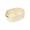 Opbergmand Duo 35x25x12cm - polyestervezel - ivoor set van 3