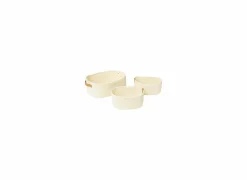 Opbergmand Duo 35x25x12cm - polyestervezel - ivoor set van 3