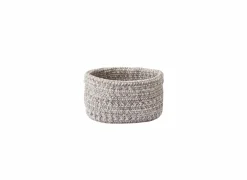 Opbergmand Rena 24x18x16cm - polyester & katoen - paars