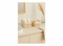 Opbergmand Solea set van 2 - geweven touw & katoen - beige