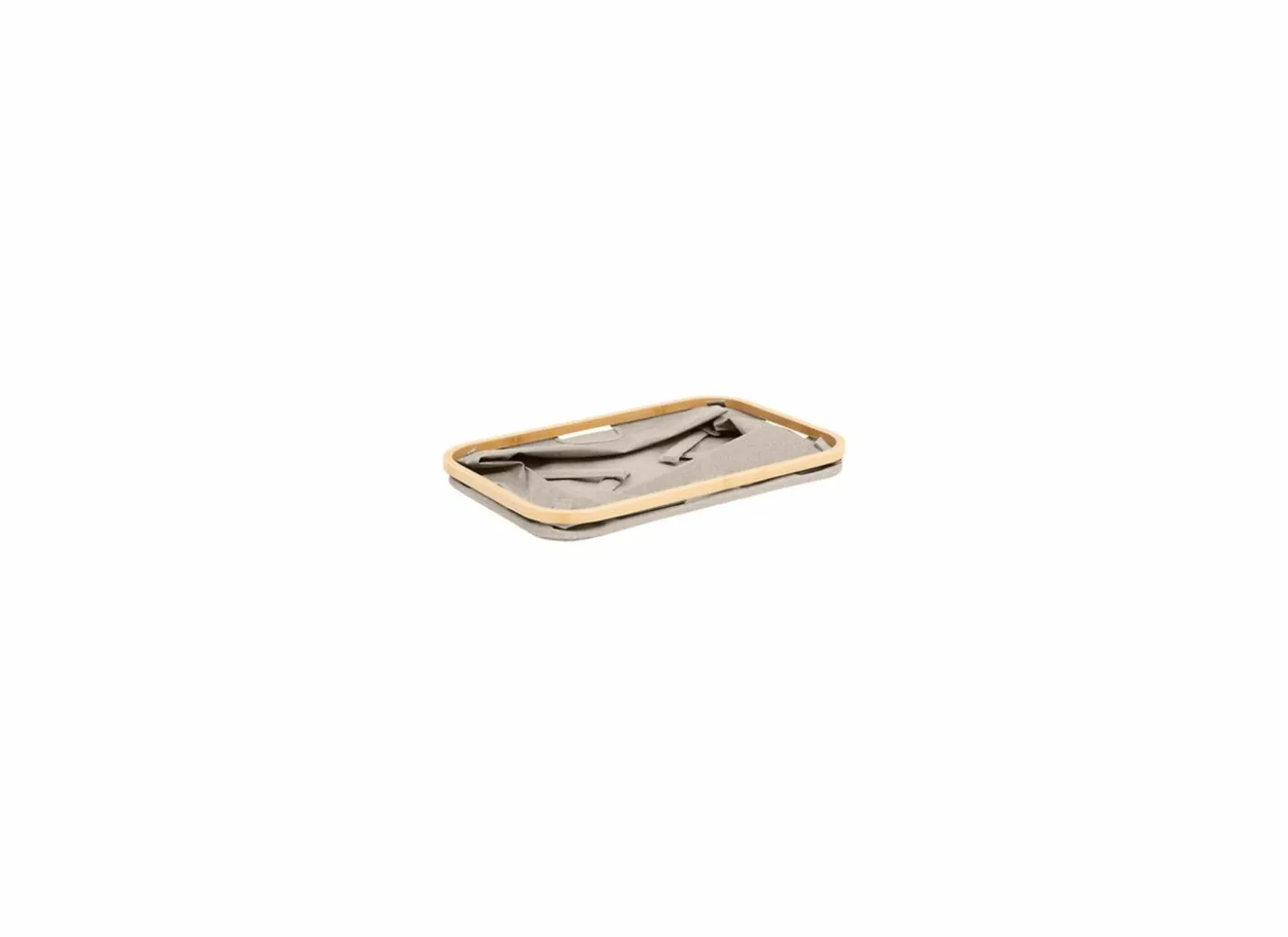 Opbergmand Tidy Box inklapbaar 57x37x27cm - polyestervezel & bamboe - beige