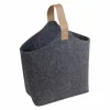 Opbergmand 40x25x5cm - vilt - donkergrijs