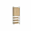 Opbergrek Aware 80x40x222cm - melamine & metaal - eik