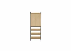 Opbergrek Aware 80x40x222cm - melamine & metaal - eik