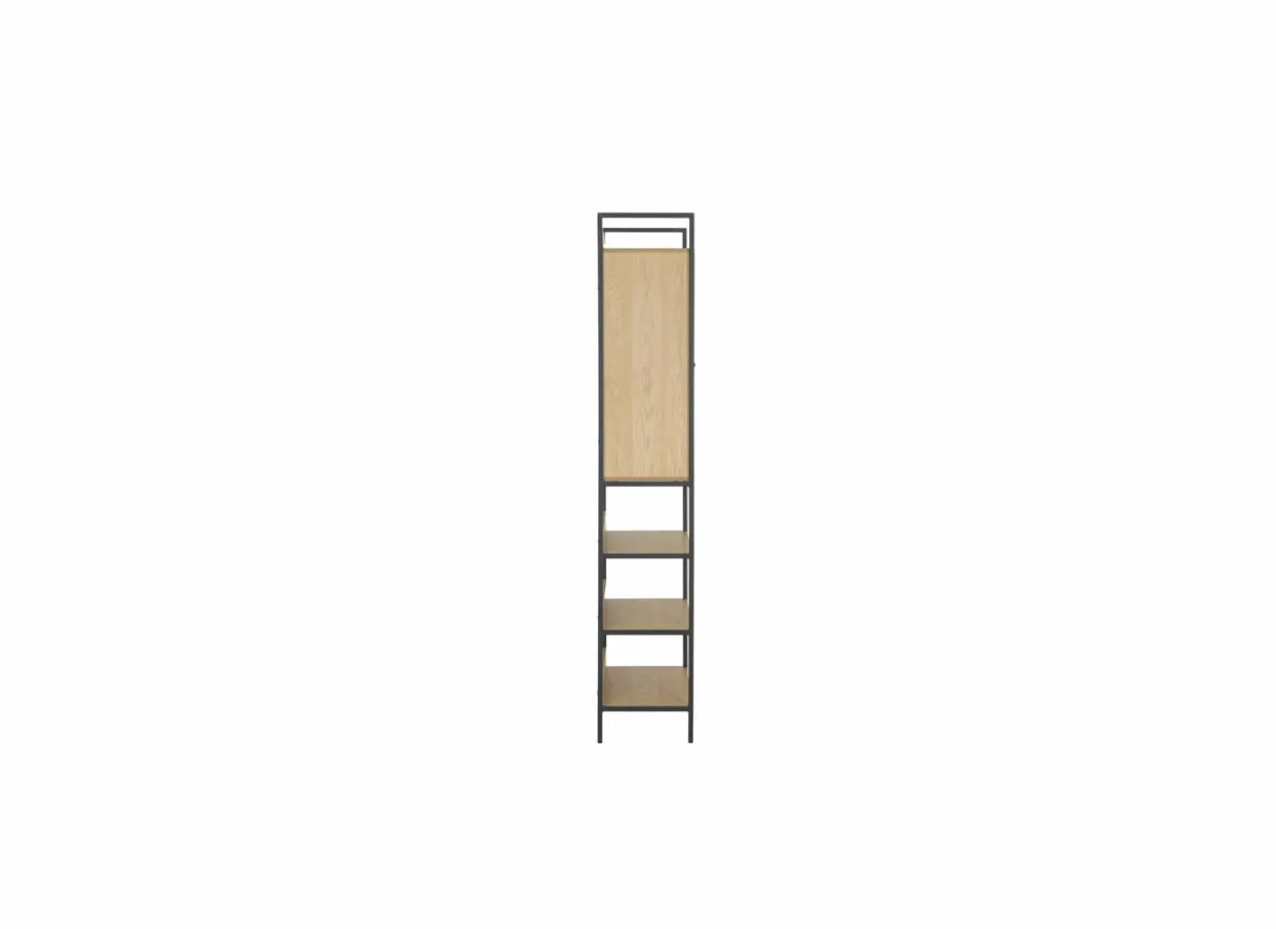 Opbergrek Aware 80x40x222cm - melamine & metaal - eik
