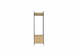 Opbergrek Aware 60x40x220cm - melamine & metaal - eik