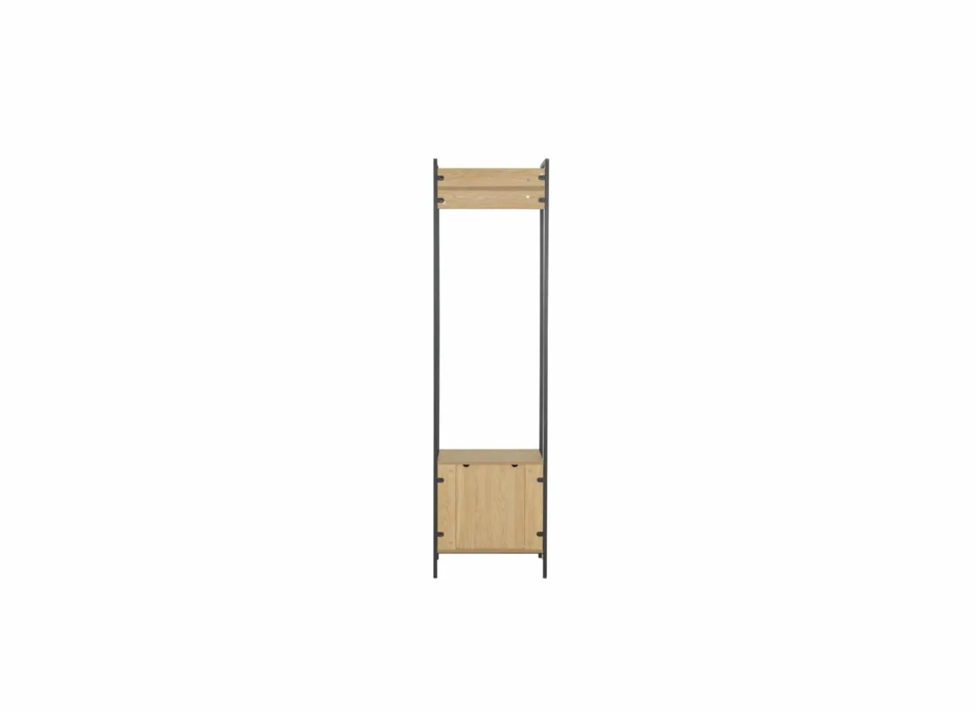 Opbergrek Aware 60x40x220cm - melamine & metaal - eik