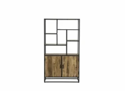 Opbergrek Lucho 100x40x180cm - mango massief - naturel & zwart