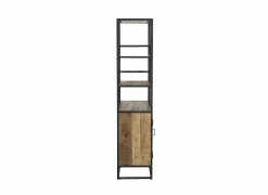 Opbergrek Lucho 100x40x180cm - mango massief - naturel & zwart