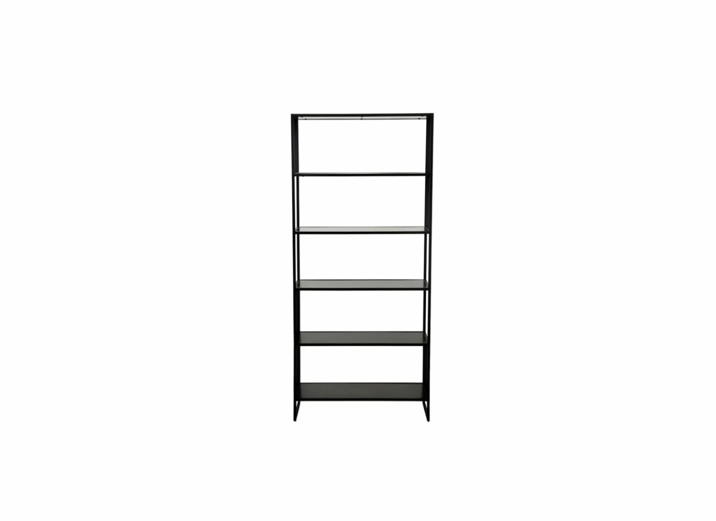 Opbergrek Mefisto 83x35x185cm - melamine - zwart