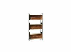Opbergrek Opium 91x35x190cm - gerecycleerd den massief - naturel & zwart