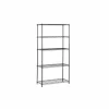 Opbergrek Quinn 90x40x182cm - metaal - zwart
