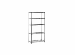 Opbergrek Quinn 90x40x182cm - metaal - zwart