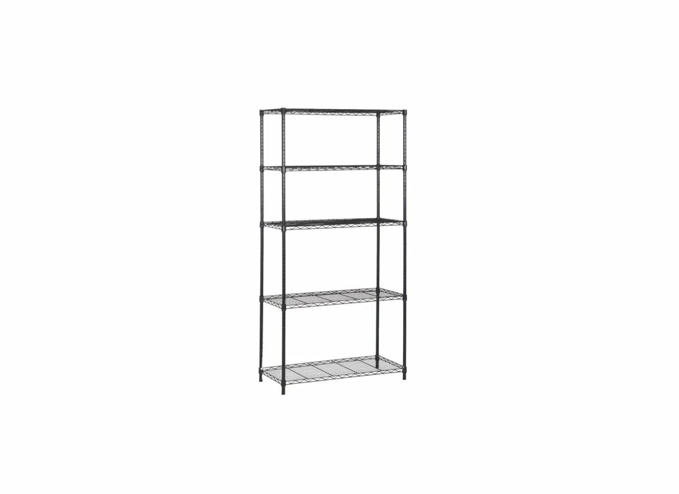 Opbergrek Quinn 90x40x182cm - metaal - zwart