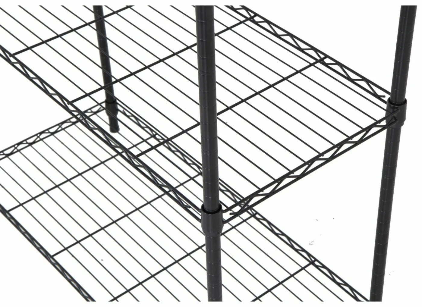 Opbergrek Quinn 90x40x182cm - metaal - zwart