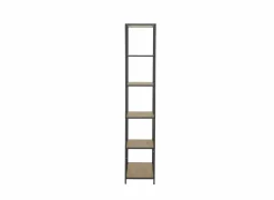 Opbergrek Tower 77x35x185cm - melamine &  metaal - eik