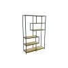 Opbergrek Tower 114x30x185cm - melamine & metaal - wild oak