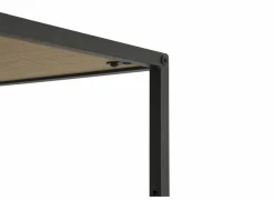 Opbergrek Tower 114x30x185cm - melamine & metaal - wild oak