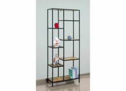 Opbergrek Tower 70x30x178cm - melamine & metaal - wild oak