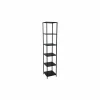 Opbergrek Tower 35x35x180,5cm - metaal - zwart