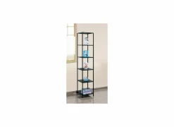 Opbergrek Tower 35x35x180,5cm - metaal - zwart