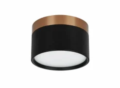 Opbouwspot 12W Ø11,3cm - aluminium - zwart & brons