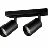 Opbouwspot 2xGU10 - aluminium - zwart