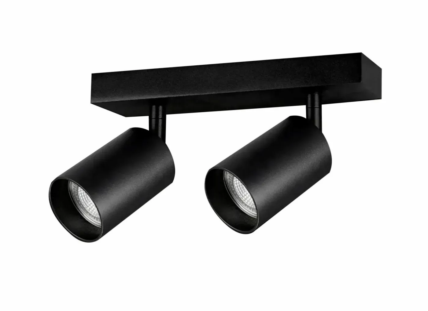 Opbouwspot 2xGU10 - aluminium - zwart