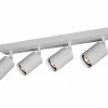 Opbouwspot 4xGU10 - aluminium - wit
