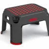 Opstapje Premium 43x36x24cm - kunststof - antraciet/rood