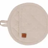 Pannenlap Stoff Ø20cm - katoen - zand