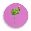 Pannenonderzetter Flamingo Ø18cm - stoneware - roze
