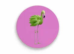 Pannenonderzetter Flamingo Ø18cm - stoneware - roze