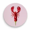 Pannenonderzetter Kreeft Ø18cm - stoneware - roze