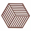 Pannenonderzetter 16x14cm - silicone - burgundy