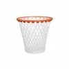Papiermand Basket wit/oranje