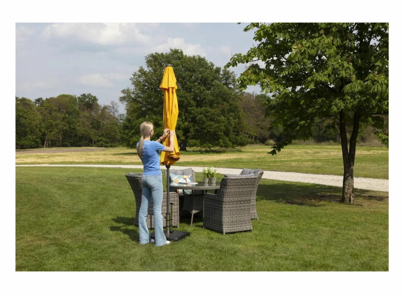Parasolhoes 215cm grijs